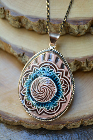 STONEAGE JEWELLERY Özel Tasarım Çini Kadın Kolye