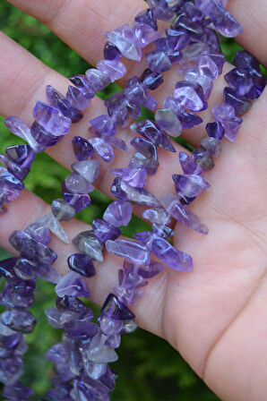 STONEAGE JEWELLERY Ametist Doğal Taş Kadın Kolye