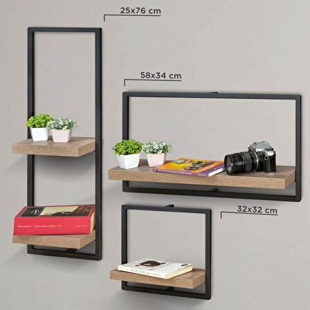 MİLANO RAF SET  KREM ( PARLAK )