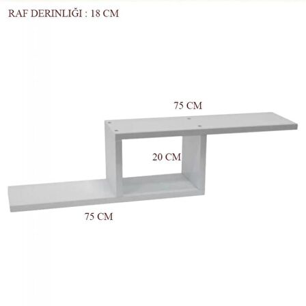 SİDE DUVAR RAFI  KREM ( MAT )