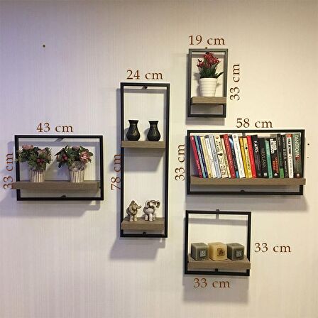 MİLANO RAF SET ( BEŞLİ SACRAMENTO RENK )