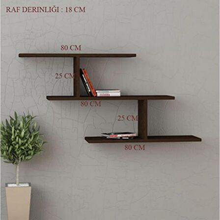 LİMA GİZLİ BAĞLANTILI DUVAR RAFI BEYAZ ( MAT )