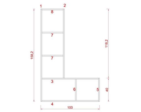 ATLAS DUVAR RAF SET HARELİ CEVİZ (MAT)