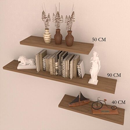 3 LÜ RAF SET ( 90 - 50 - 40 ) HARELİ CEVİZ (MAT)