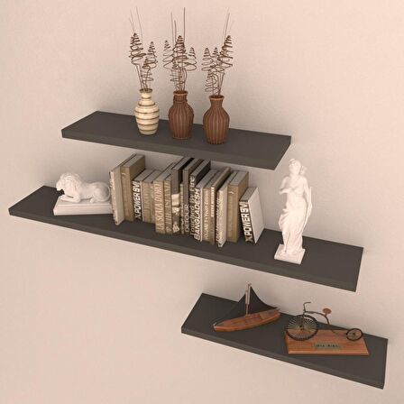 3 LÜ RAF SET ( 90 - 50 - 40 ) ANTRASİT ( MAT )