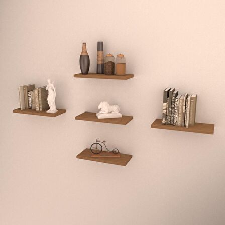 5 Lİ SONOMA DUVAR RAFI BAMBU ( PARLAK )