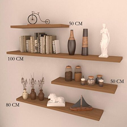 4 LÜ RAF SET  ( 100 - 80 - 50 - 50 ) BEYAZ ( PARLAK )
