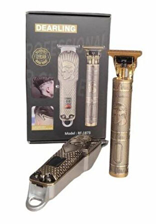 Dearling RF-1873 Saç Sakal Kesme Traş Makinesi İskelet Göstergeli Şarjlı 