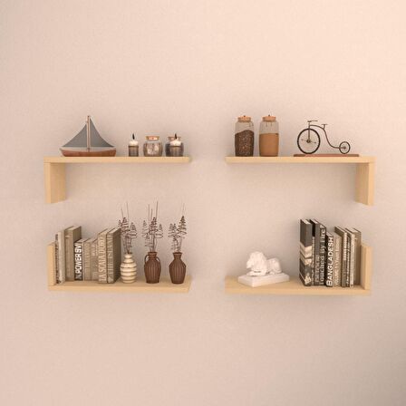 4 LÜ L RAF SET (  45 CM )  AKÇAAĞAÇ ( MAT )