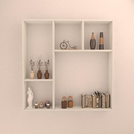MİLET DUVAR RAF SET  BEYAZ ( PARLAK )