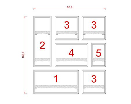 MİLANO RAF SETİ - MODEL 4 BAMBU ( MAT )