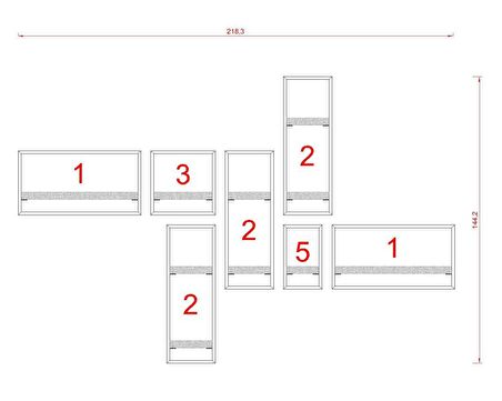 MİLANO RAF SETİ - MODEL 5 BAMBU ( MAT )