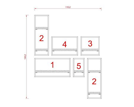 MİLANO RAF SETİ - MODEL 6 BAMBU ( MAT )