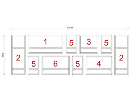 MİLANO RAF SETİ - MODEL 7 BEYAZ ( MAT )