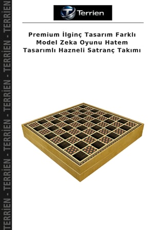 Premium İlginç Tasarım Farklı Model Zeka Oyunu Hatem Tasarımlı Hazneli Satranç Takımı