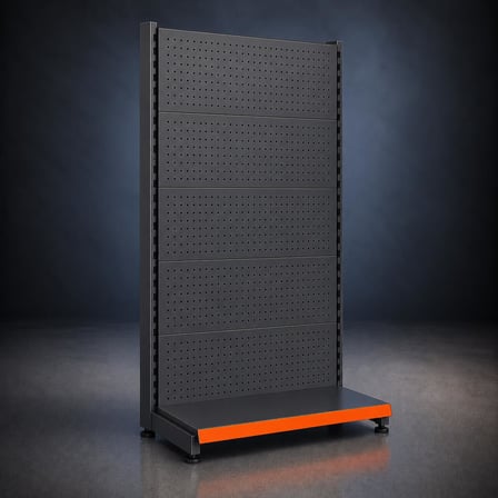 Hırdavat Rafı (Ekonomik) Tekli Duvar Ünitesi-Bazasız  H:220 cm Antrasit Gri-40x90 cm
