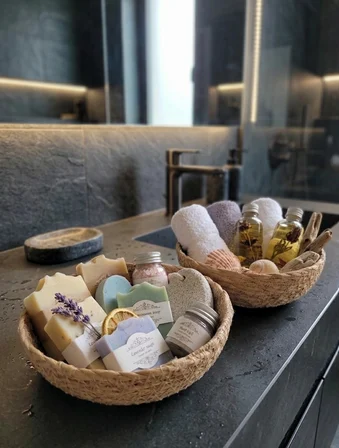 2'li Çok Amaçlı Doğal Bambu Hasır Örme Mini Kase Sepet Seti - 14 cm Mutfak Banyo Dekoratif Düzenleyici&Çerezlik