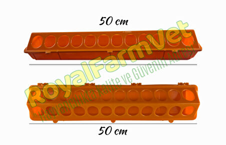 Royalfarmvet Tavuk, Civciv, Sülün, Bıldırcın Yemlik Suluk (50x10) Cm 3 Ad.