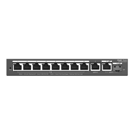 RUIJIE REYEE RG-ES210GS-P 8GE Port 120W Poe+,2GE Uplink,1GE SFP Combo Yönetileb