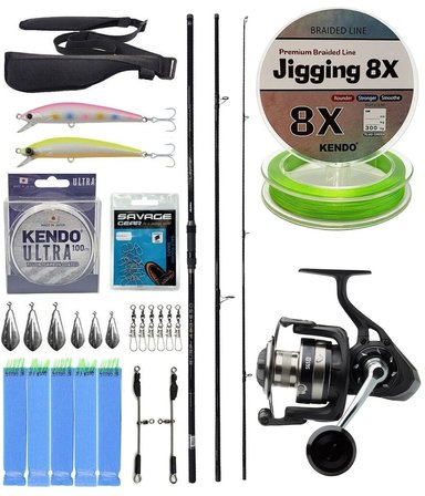 YekOutdoor Yüksek Performans Okuma Ceymar Surf 4,30 m 100-250 gr 3 Parça Surf Kamışı&Savage Gear SGS8 8000 FD 8+1BB Olta Makinesi
