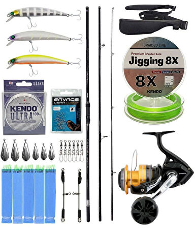YekOutdoor Yüksek Performans Okuma Ceymar Surf 4,30 m 100-250 gr 3 Parça Surf Kamışı&Shimano Makina Socorro 6000 SW