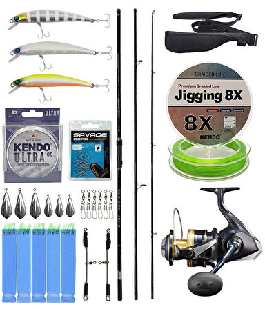 YekOutdoor Yüksek Performans Okuma Ceymar Surf 4,30 m 100-250 gr 3 Parça Surf Kamışı&Shimano Makina Spheros 8000 SW A HG