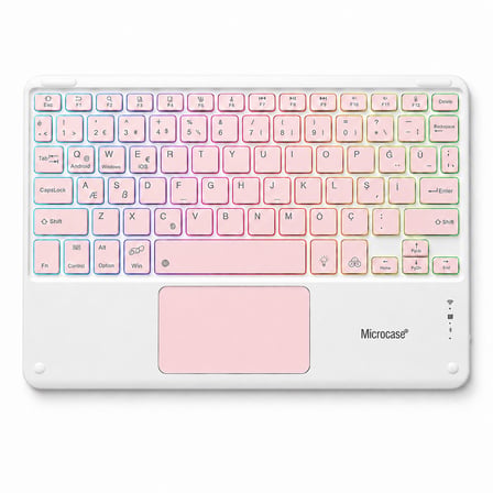 Microcase Touchpad RGB Tablet ve Telefonlar için Türkçe Bluetooth Klavye- AL5890