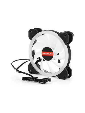 Coolmoon 12Cm Rgb Kasa Fanı Işıklı Renkli Fan 6 Pin Bağlantı