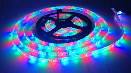 5 Metre Tak Çalıştır Kumandalı, 96 Renk RGB Şerit Led TV Ünitesi, Mutfak Tezgahı, Vitrin, Tavan Ledi