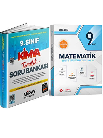 Miray 2025 9. Sınıf Kimya Konu Özetli Soru ve Sonuç 9. Sınıf Matematik Modüler Set