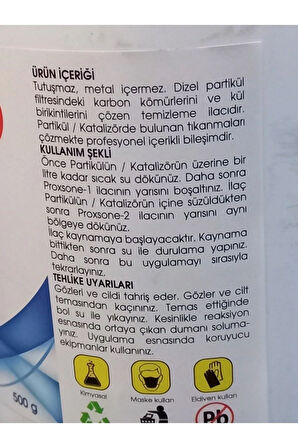 Partikül & Katalizör Temizleme Tozu 500 G