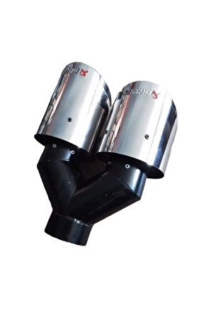 90 Mm. Dışı Tam Krom Sol Çift Çıkış Akrapovic Egzoz Ucu Eksoz