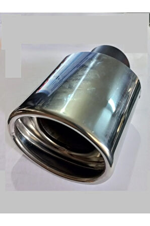 Içi Dolu Yassı Tekli Krom Egzoz Ucu