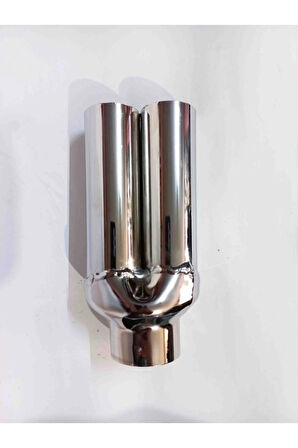 Çifli Nikelaj Düz Eşit Uçlu Her Araca Uyumlu Sessiz Egzoz Ucu