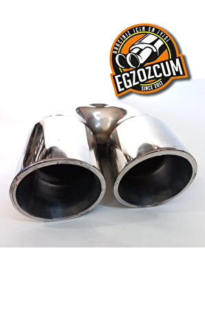 76 mm. Tam krom paslanmaz çiftli, sağ egzoz eksoz ucu.