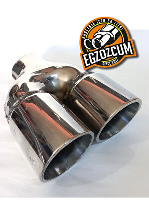 76 mm. Tam krom paslanmaz çiftli, sağ egzoz eksoz ucu.