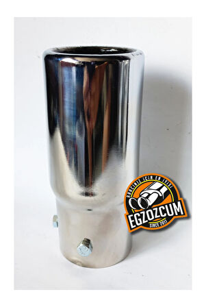 Antipas Iç Kaplamalı Islık Sesli 60 Mm Nikelaj Tekli Egzoz Eksoz Ucu