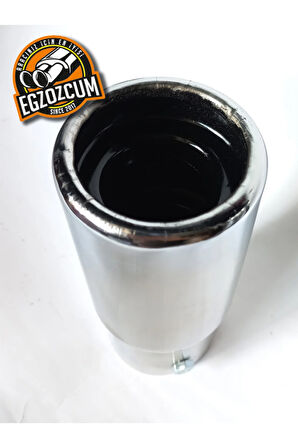 Antipas Iç Kaplamalı Islık Sesli 60 Mm Nikelaj Tekli Egzoz Eksoz Ucu