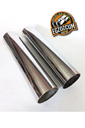 60 Mm. Düz Nikelaj Varex Egzoz Eksoz Çıkış Borusu