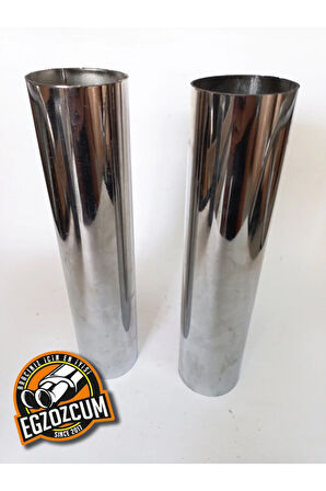 60 Mm. Düz Nikelaj Varex Egzoz Eksoz Çıkış Borusu