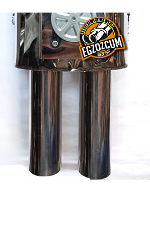 60 Mm. Düz Nikelaj Varex Egzoz Eksoz Çıkış Borusu