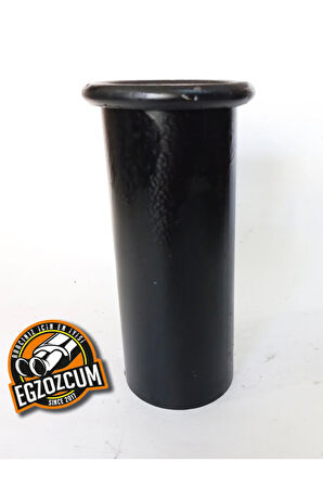 Siyah Antipas kaplamalı nikelaj tekli Önü düz egzoz eksoz ucu 60 mm.