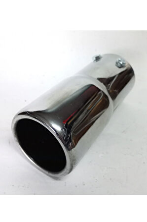 Antipas iç kaplamalı Rüzgar sesli 60 mm nikelaj tekli egzoz eksoz ucu