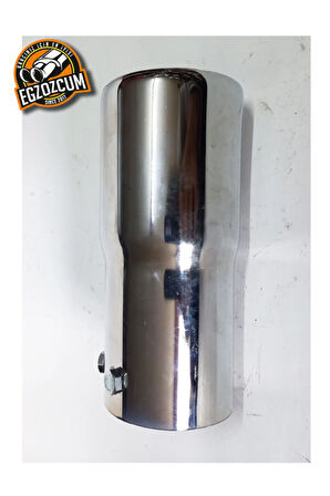 Antipas iç kaplamalı Rüzgar sesli 60 mm nikelaj tekli egzoz eksoz ucu