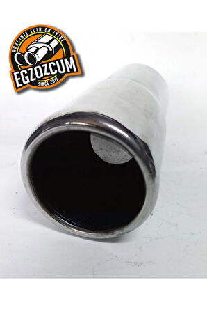 Antipas iç kaplamalı Rüzgar sesli 60 mm nikelaj tekli egzoz eksoz ucu