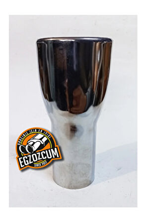 Antipas iç kaplamalı 51 mm. Yassı ISLIK SESLİ Nikelaj egzoz Uyumlu eksoz ucu tekli