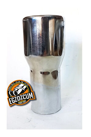 51 mm. Antipas iç kaplamalı YUVARLAK RÜZGAR rüzgar sesli nikelaj egzoz eksoz ucu tekli