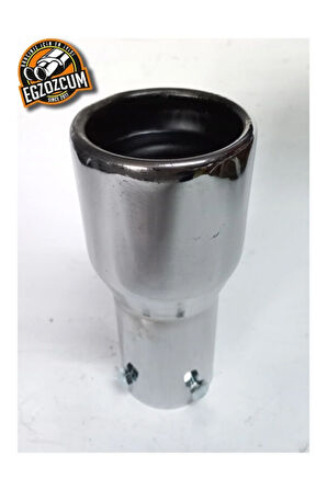 51 mm. RÜZGAR rüzgar sesli Antipas iç kaplamalı VİDALI sök/tak YUVARLAK nikelaj egzoz eksoz ucu