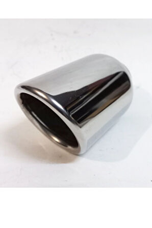 60 mm. Paslanmaz Krom içi boş önü kesik yuvarlak tekli egzoz eksoz ucu