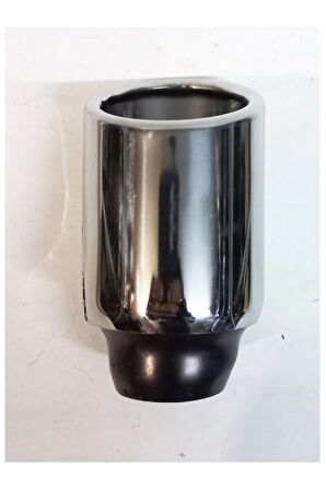 60 mm. Paslanmaz Krom içi boş önü kesik yuvarlak tekli egzoz eksoz ucu